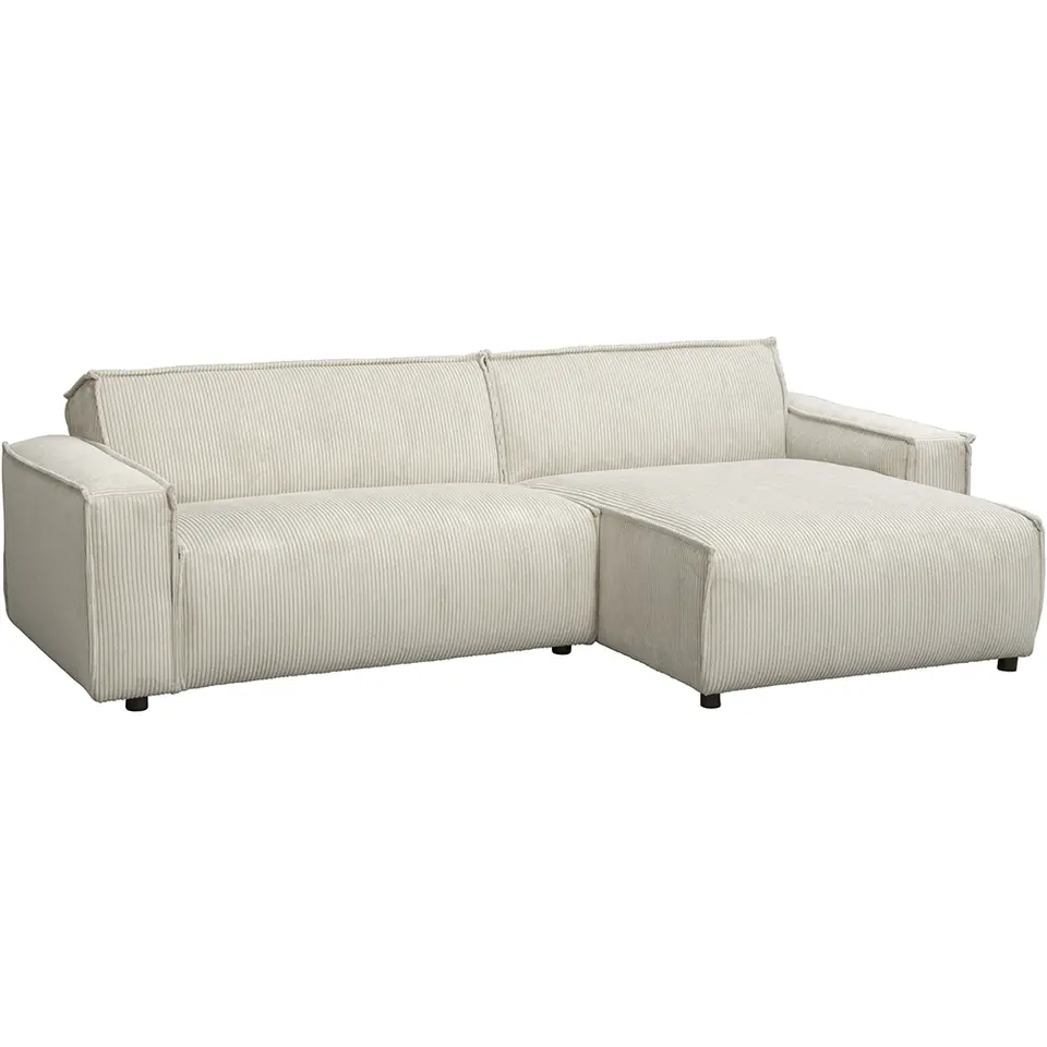 Bank Brooklyn met chaise longue rechts - Soop - cr&egrave;me