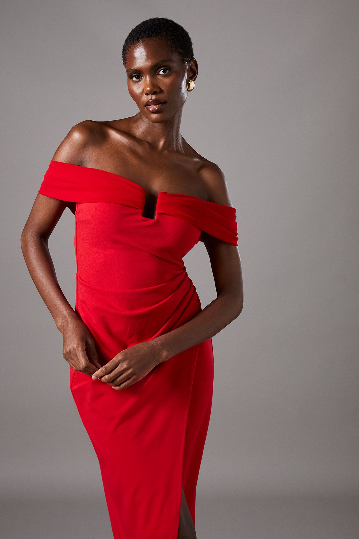 Coast Bardot Scuba Bodycon Midi Dress