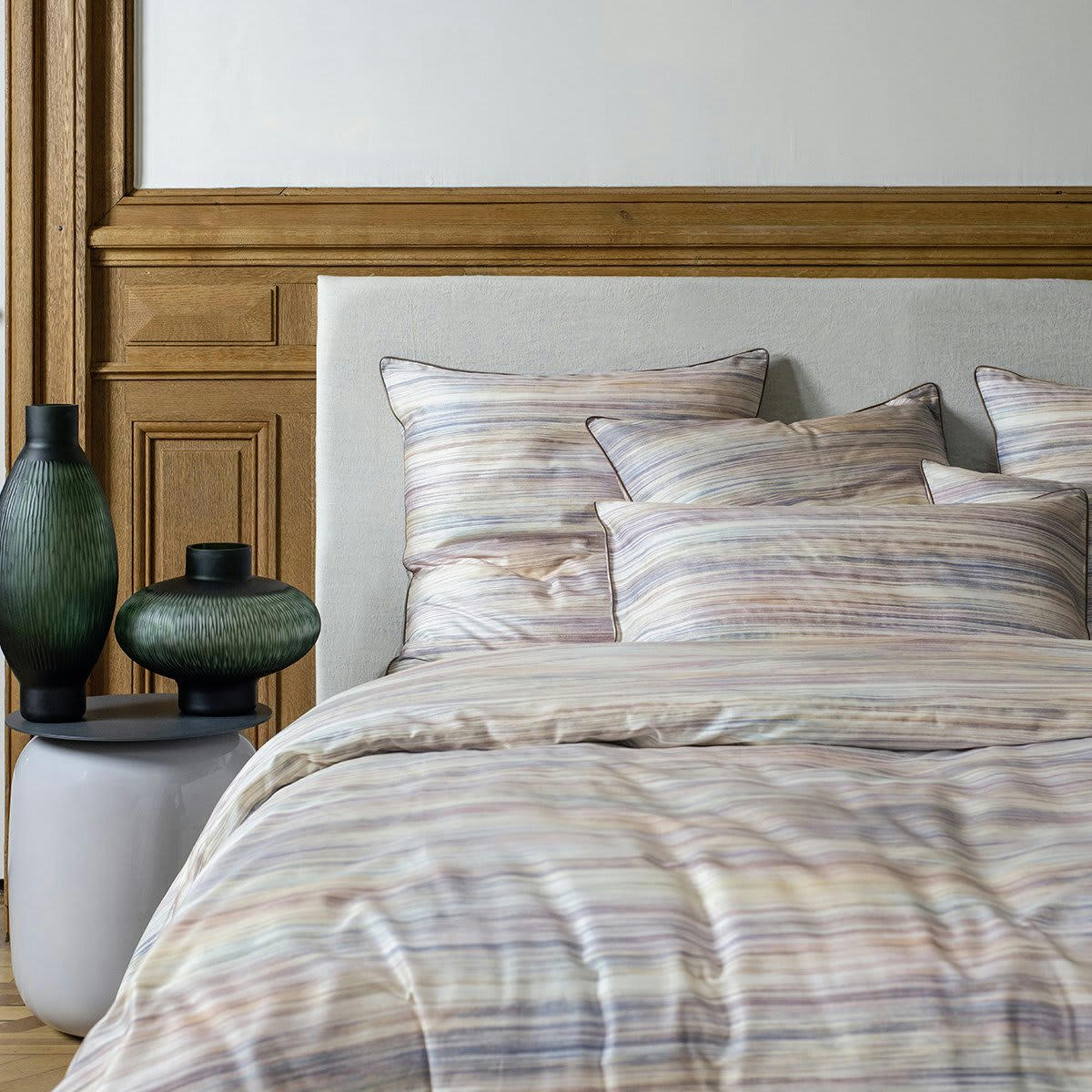 FIL À FIL - Housse de couette satin violet 240x220 cm
