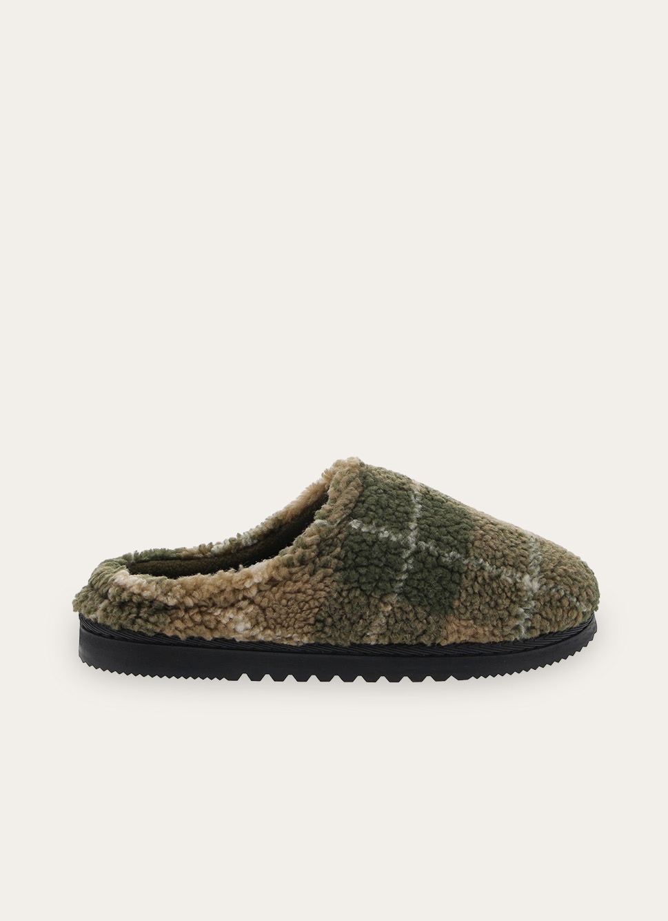 CHAUSSONS à CARREAUX THEOPHILE VERT KAKI