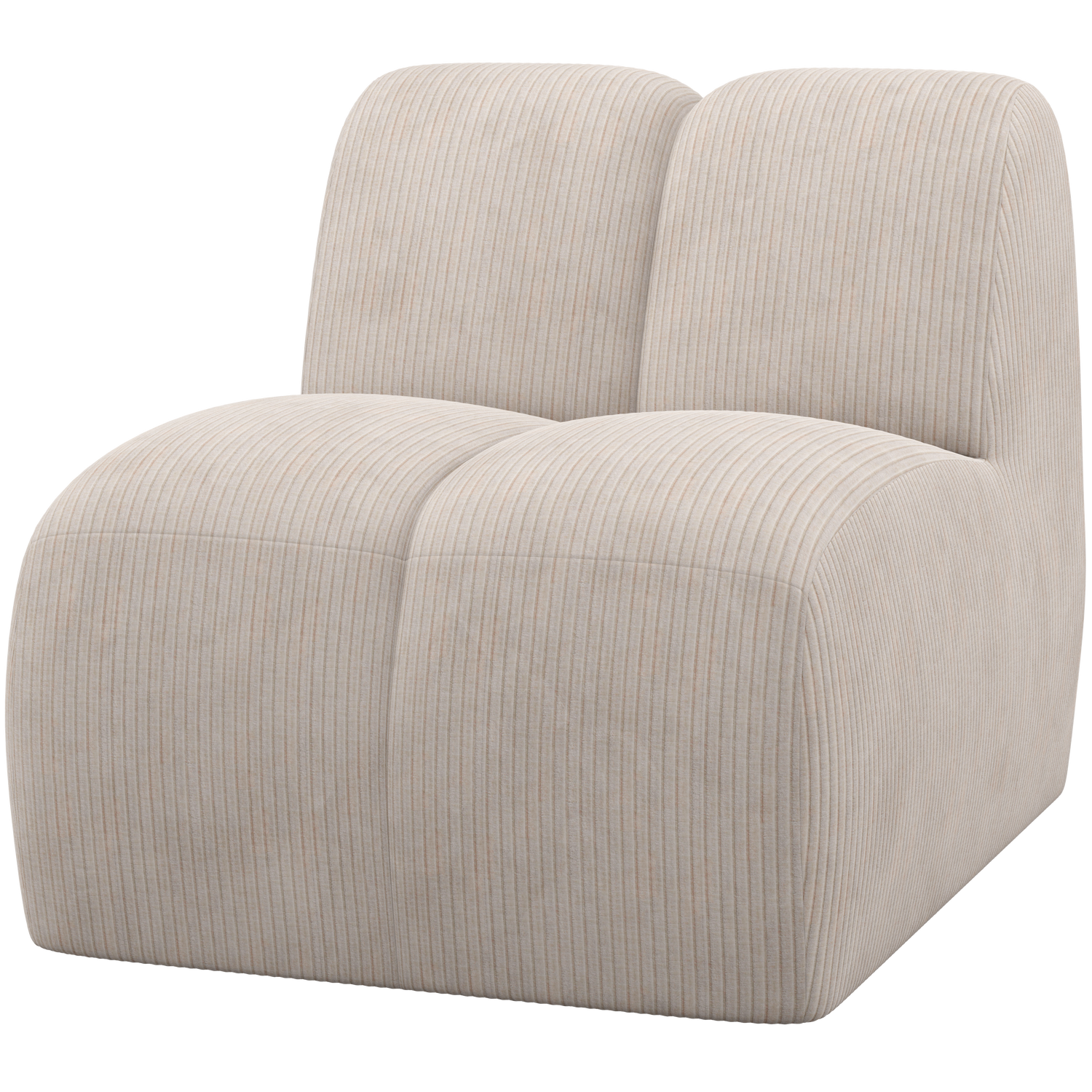 WOOOD 1-zits element Mojo - Ribstof - Ecru - 74x84x97