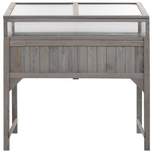 NNEVL Raised Bed with Greenhouse 110x54x120 cm Solid Fir Wood