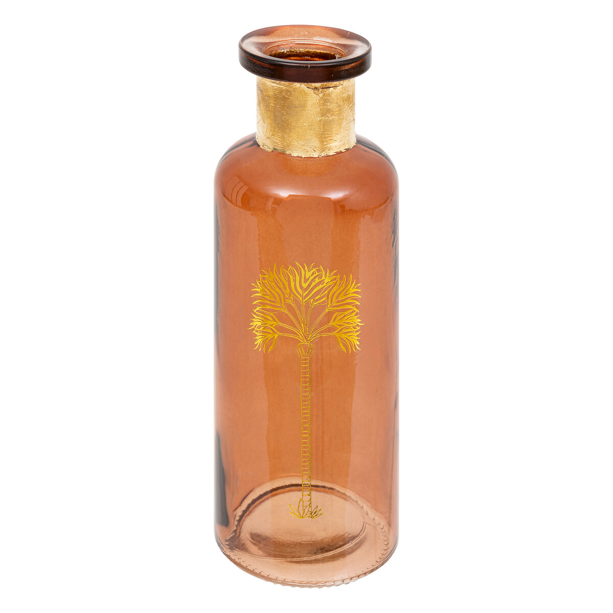 "Tropical boudoir" vase Amber, H.22 cm