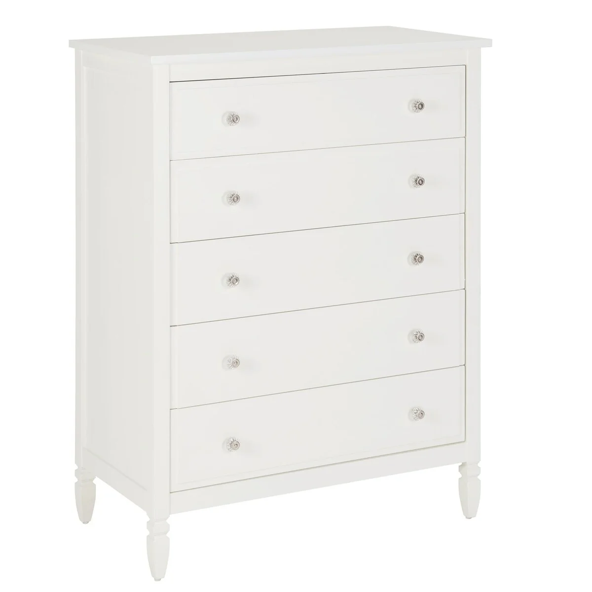 Dorel Living Vivienne White 5-Drawer Chest
