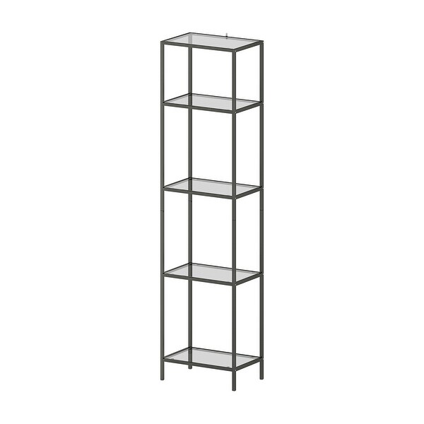 Etagere Set Glass Rectangular Writing Desk Office Set Computer Desk