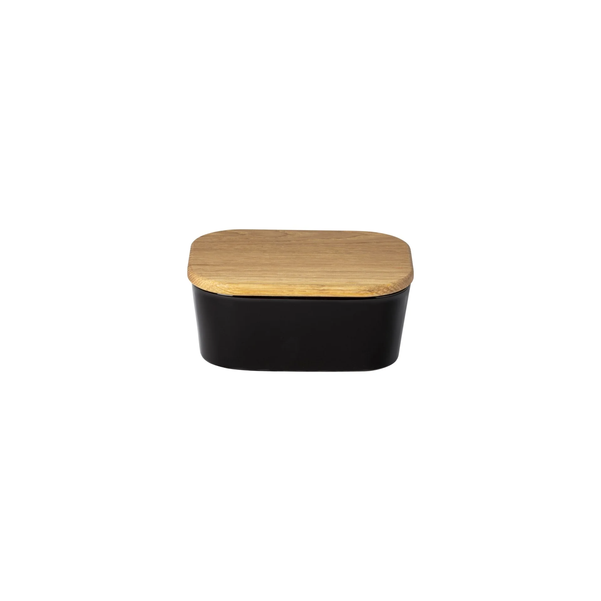 Gift Rectangular Butter Dish with Oak Wood Lid Ensemble, Casafina by COSTA NOVA