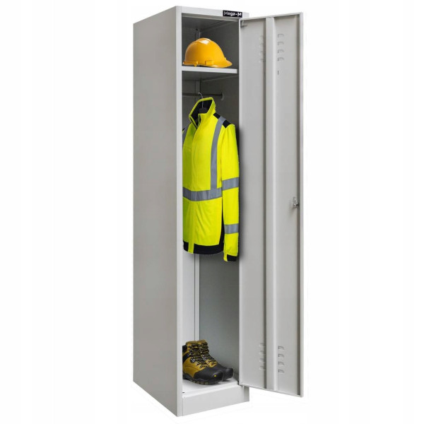Szafka Metalowa Ubraniowa Socjalna BHP 180x36x50cm Szara Mega-M