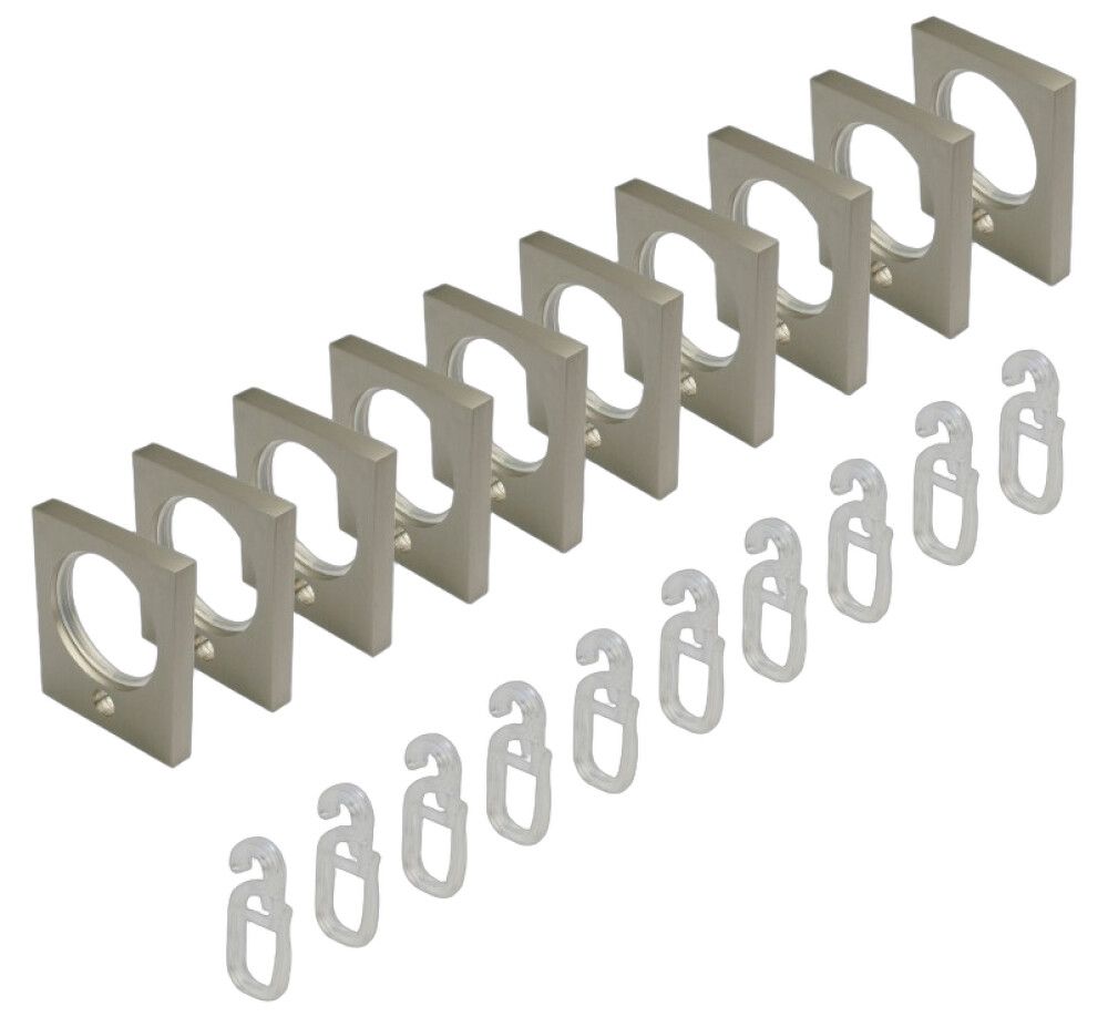 GARDINRING LIEDECO PUR KVADRAT 20MM FORKROMMET