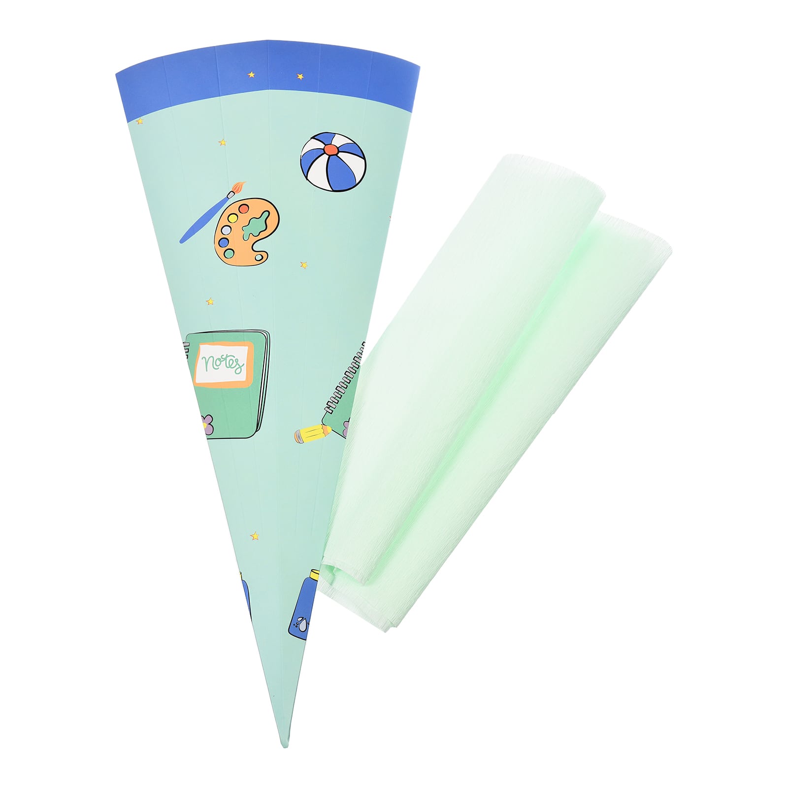 DIY-Schultüte Grün,L 510 mm, 12 -tlg.