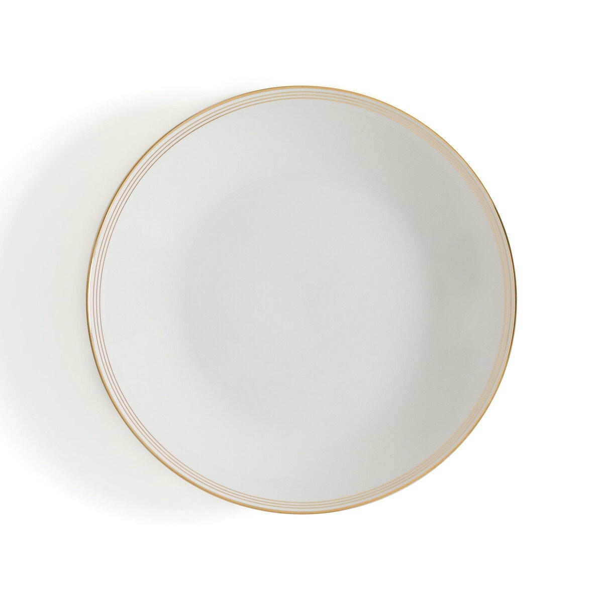 Lot de 4 assiettes creuses porcelaine, Soline