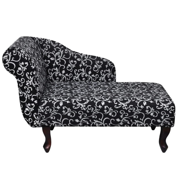 Szezlong Czarny Tapicerowany Leżanka Sofa Fotel Łóżko Tkanina