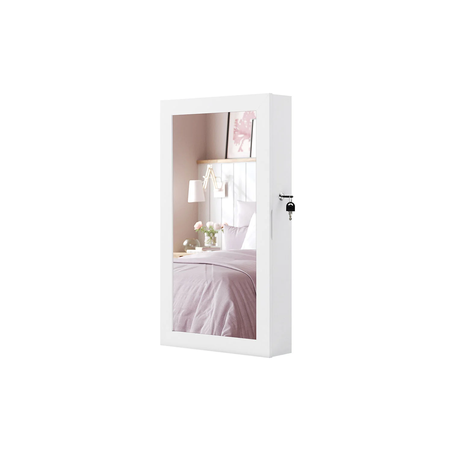 Armoire à bijoux murale miroir