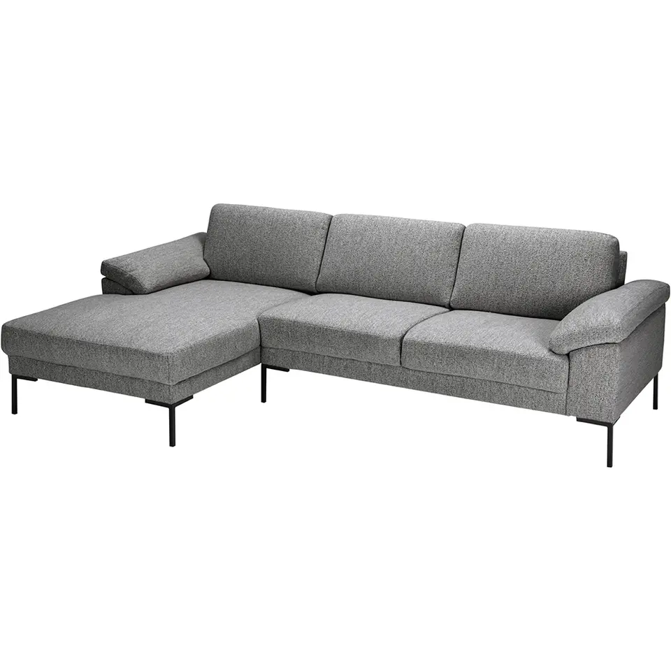Bank Tom met chaise longue links - Monza - grijs