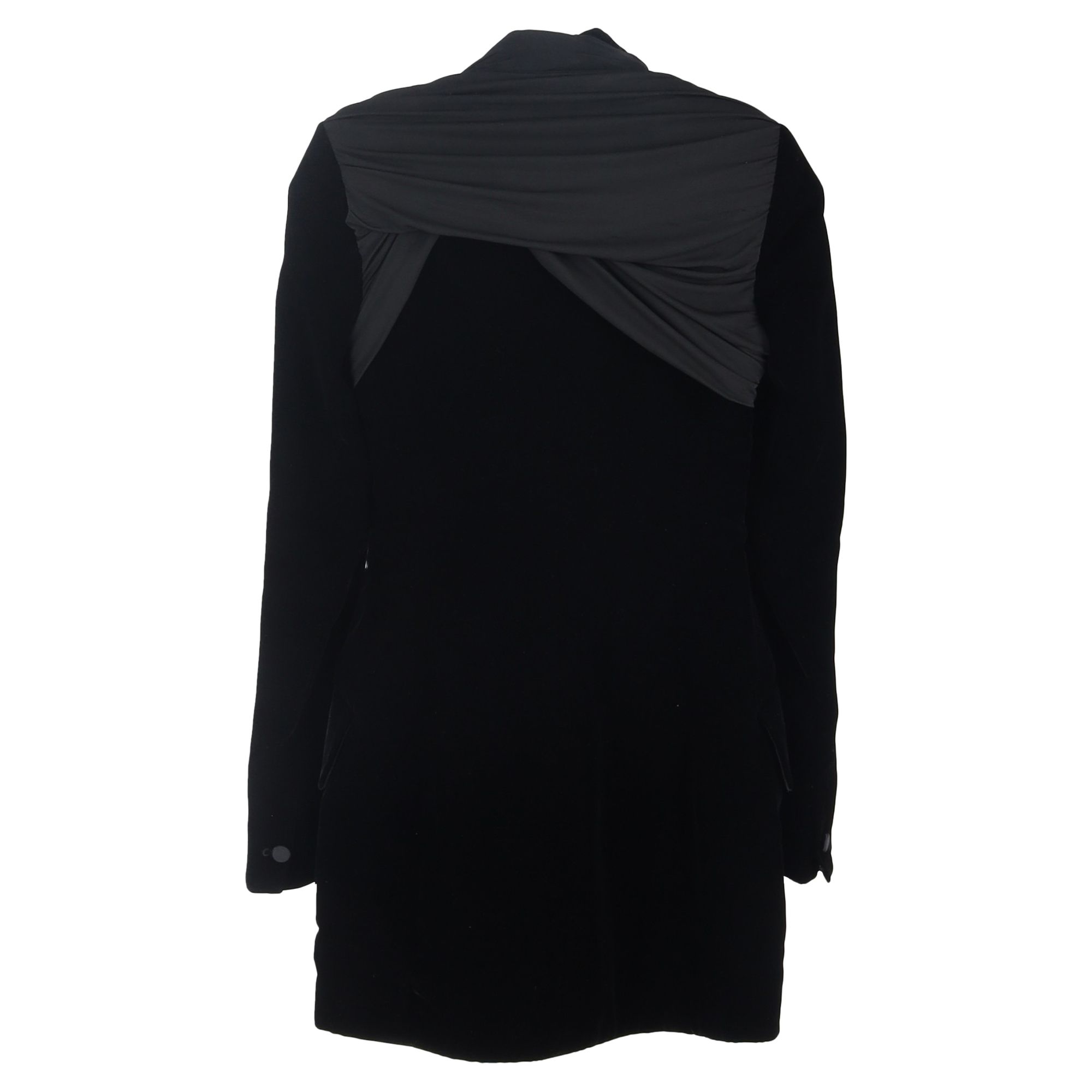 Alexander Wang Preloved Single-Breasted Paneled Blazer in Black Velvet