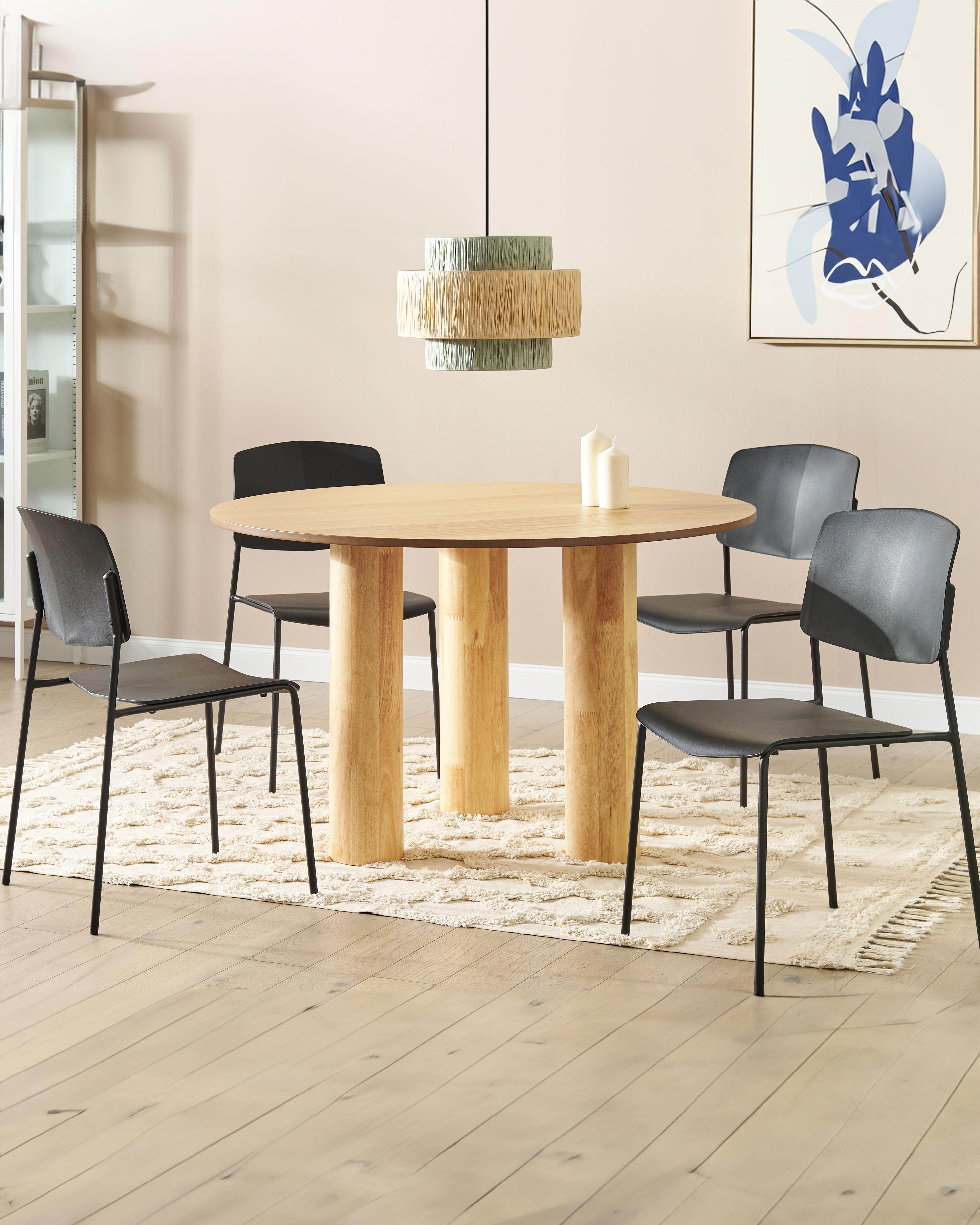 Set of 4 Dining Chairs ASTORIA Black