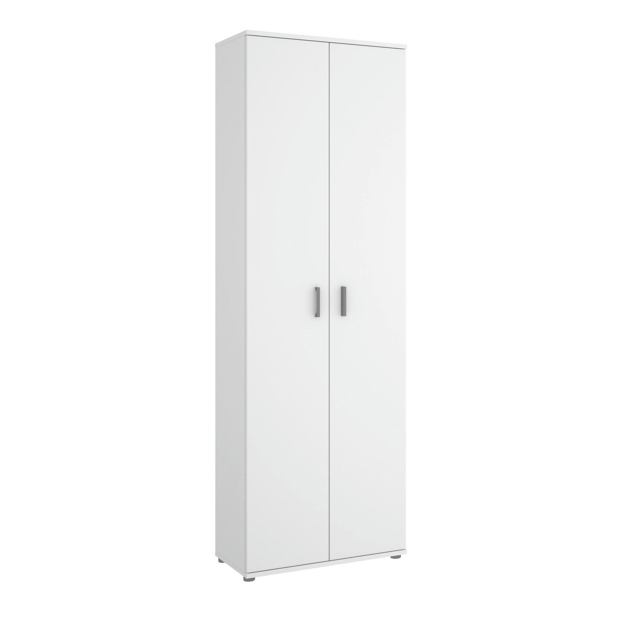DMIANI - Armoire polyvalente effet bois blanc