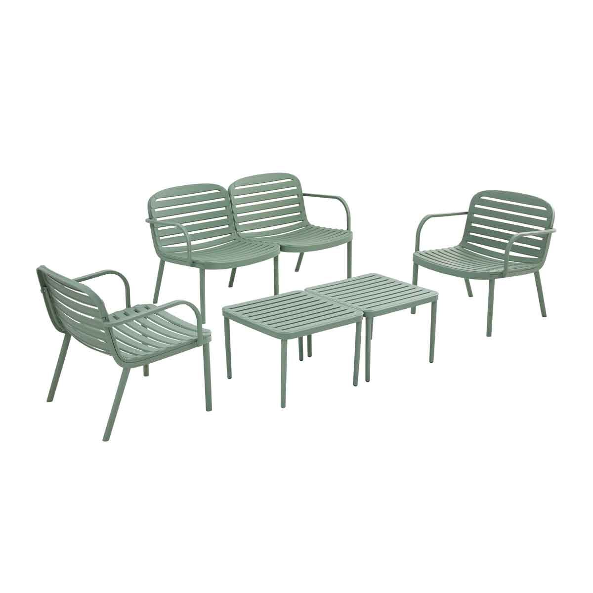 Conjunto jardim de 4 lugares RELAX verde