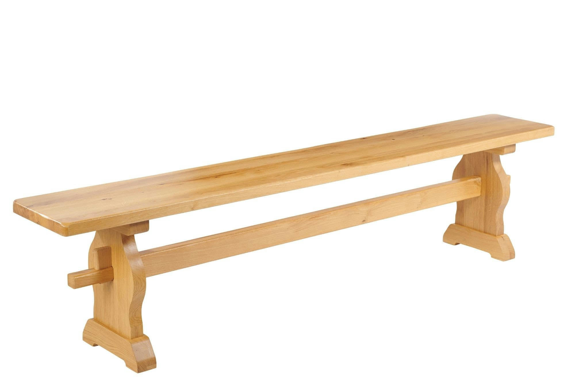 LA BRESSE - Banc monastère 4 places en bois de chêne massif L195