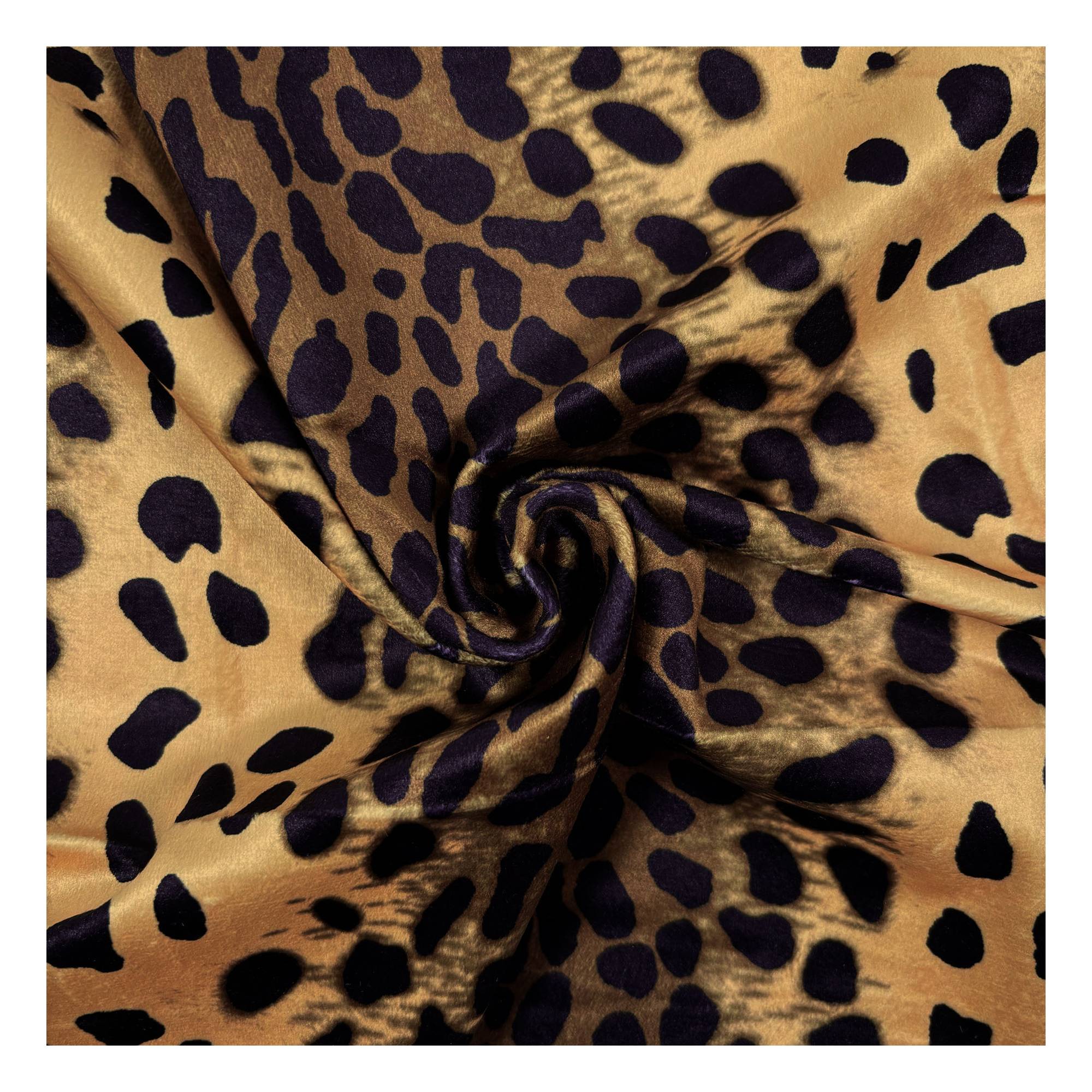 Leopard Animal Velour Fabric by the Metre