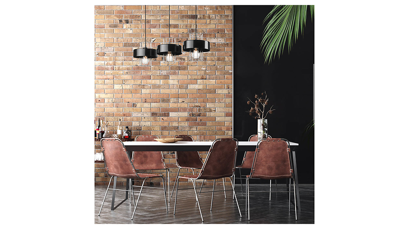 Lampa wisząca Joy3-punktowa metalowa czarna