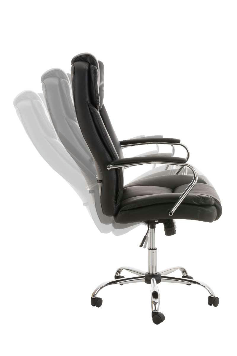 BIG XANTHOS - Chaise de bureau réglable pivotant en similicuir Noir