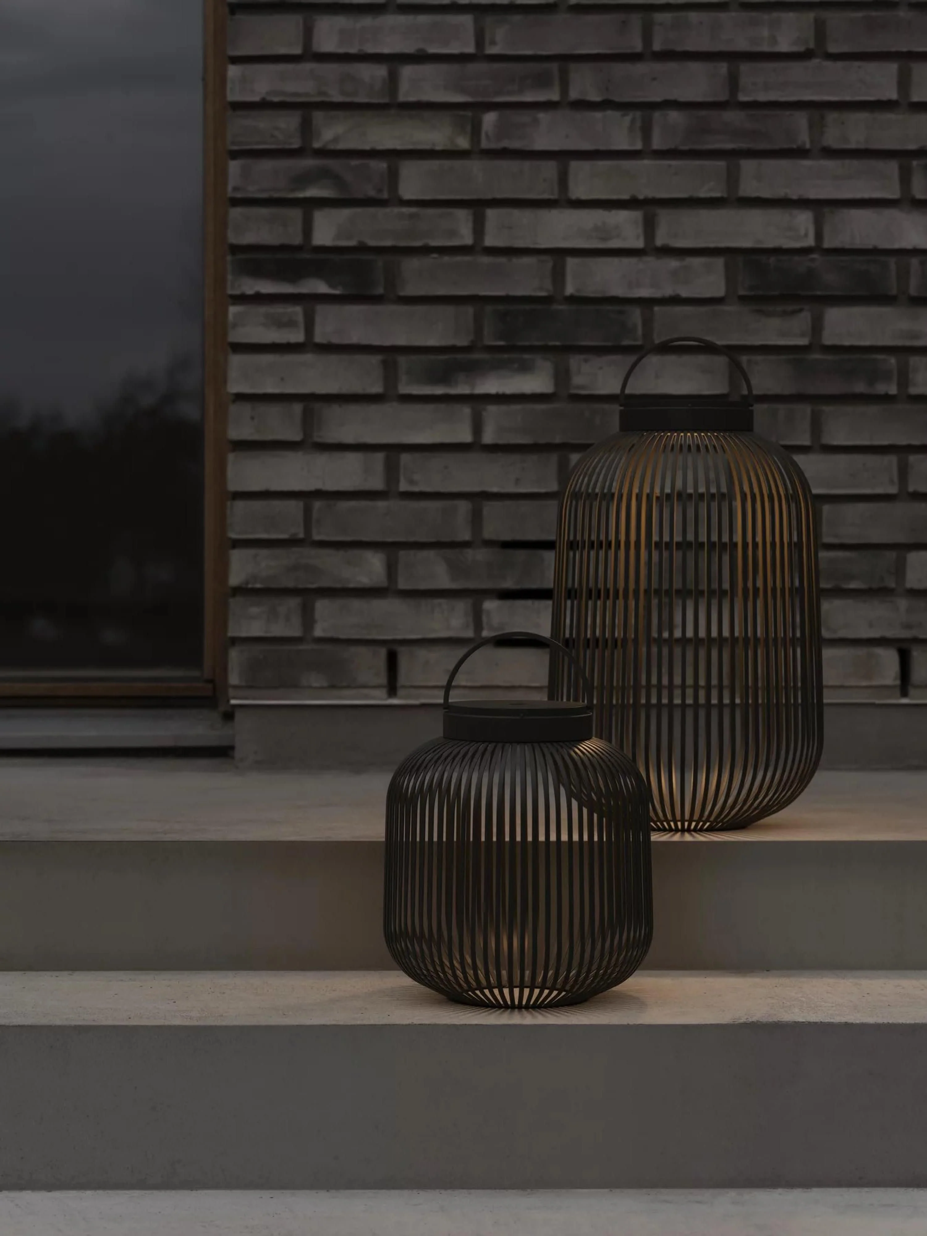 Mobile Outdoor LED-Tischlampe Lito, H 49 cm