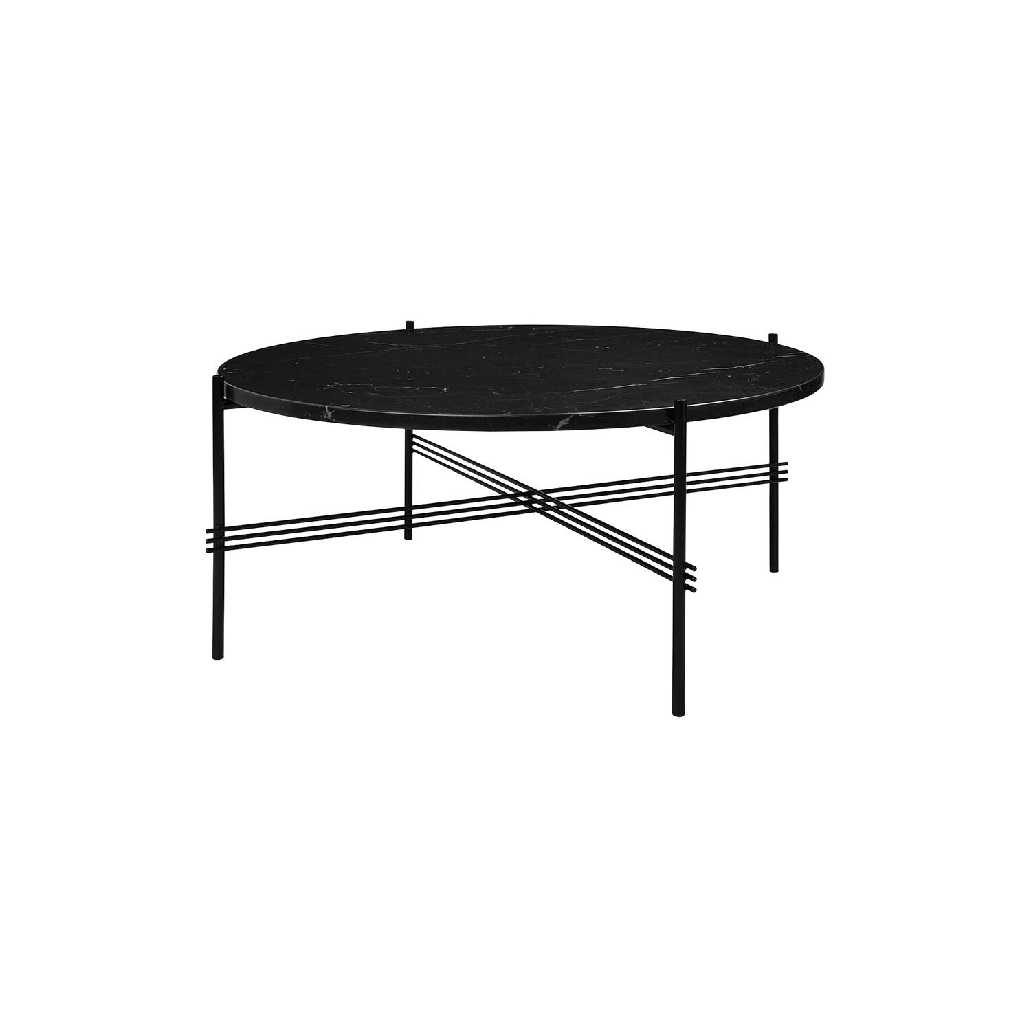 TS Coffee Table ø80, black marquina marble