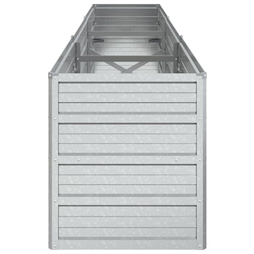 NNEVL Garden Raised Bed 240x40x45 cm Galvanized Steel Silver
