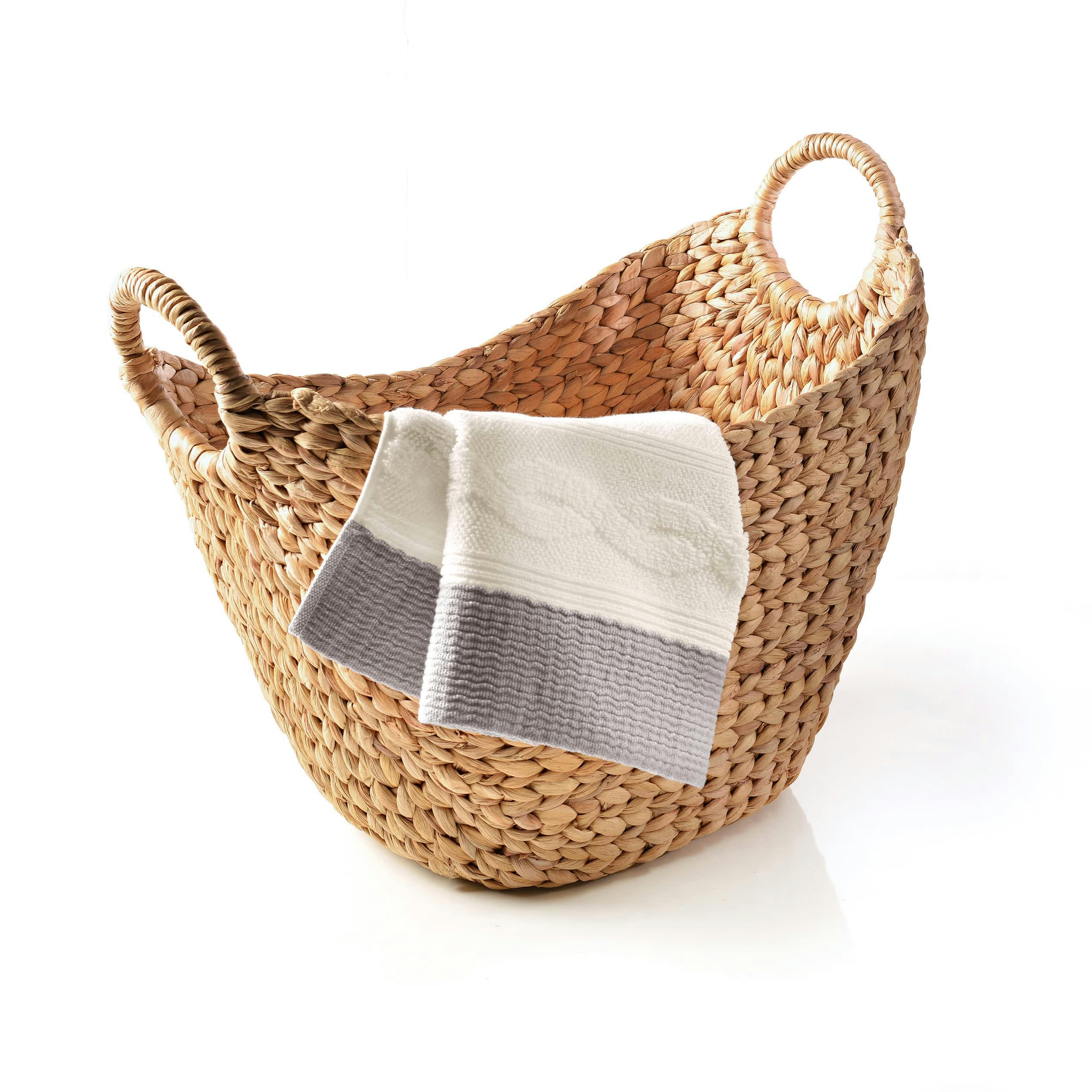 BOON - Panier à linge en fibres naturelles beige