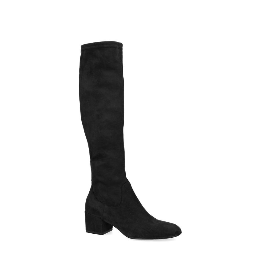 Manfield Zwarte hoge laarzen