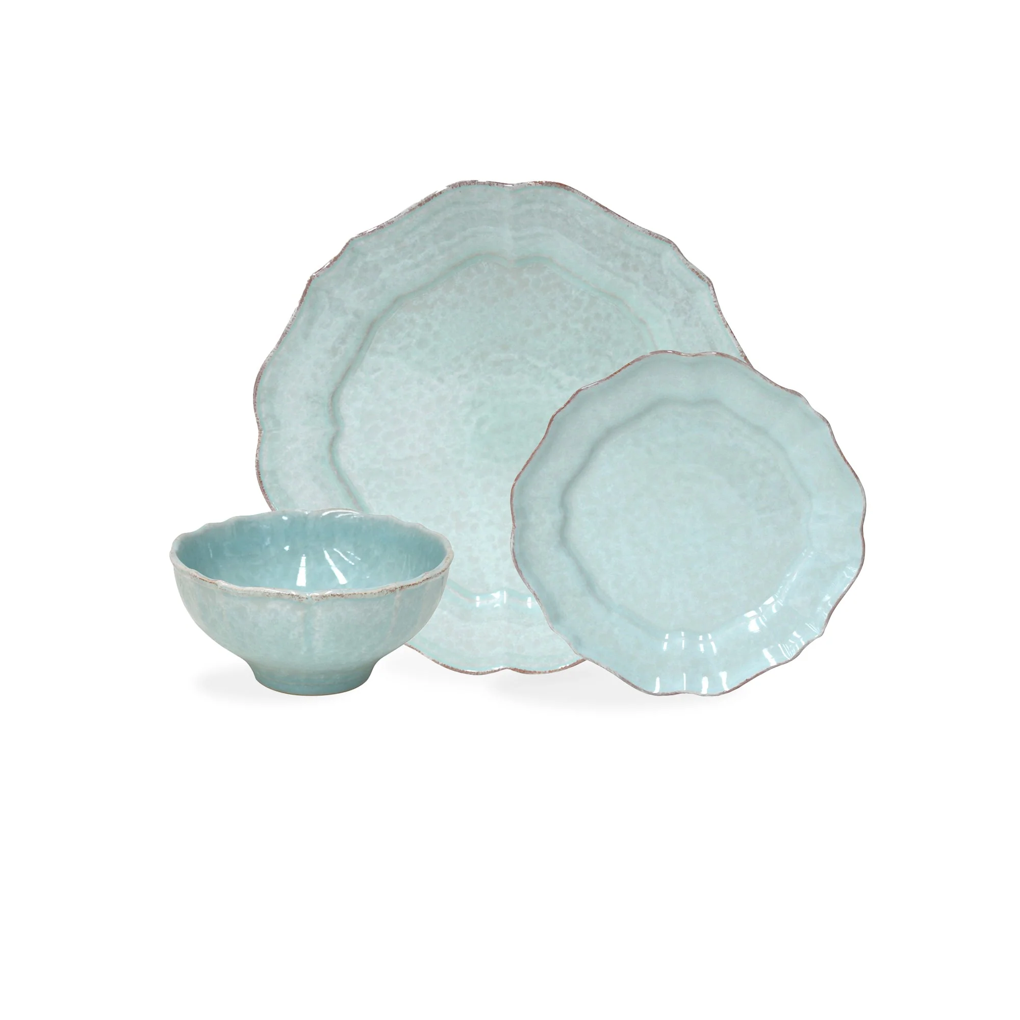 12-Piece Dinnerware Set with Bowl Impressions, Casafina by COSTA NOVA