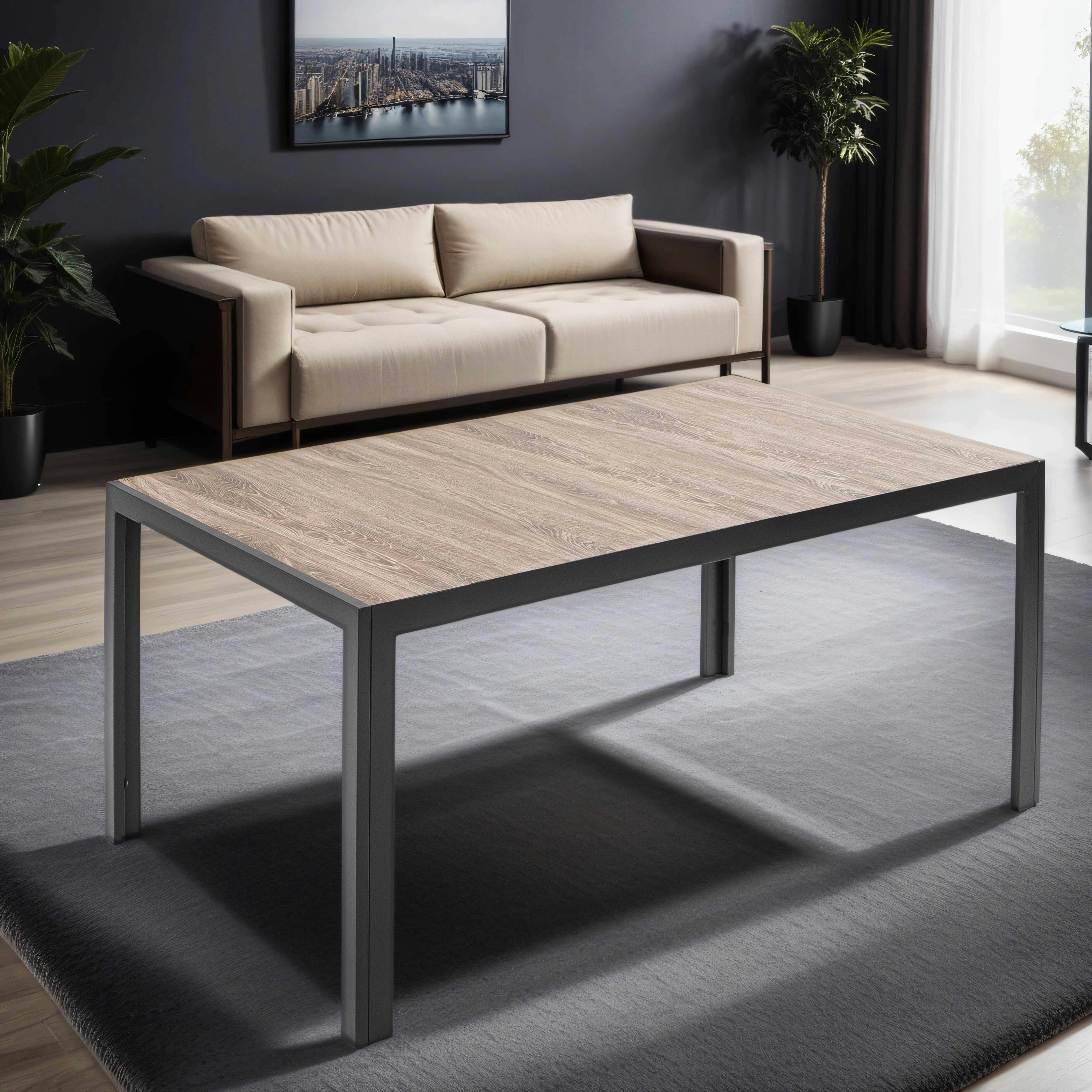 TIVOLI - Table à manger en aluminium et céramique