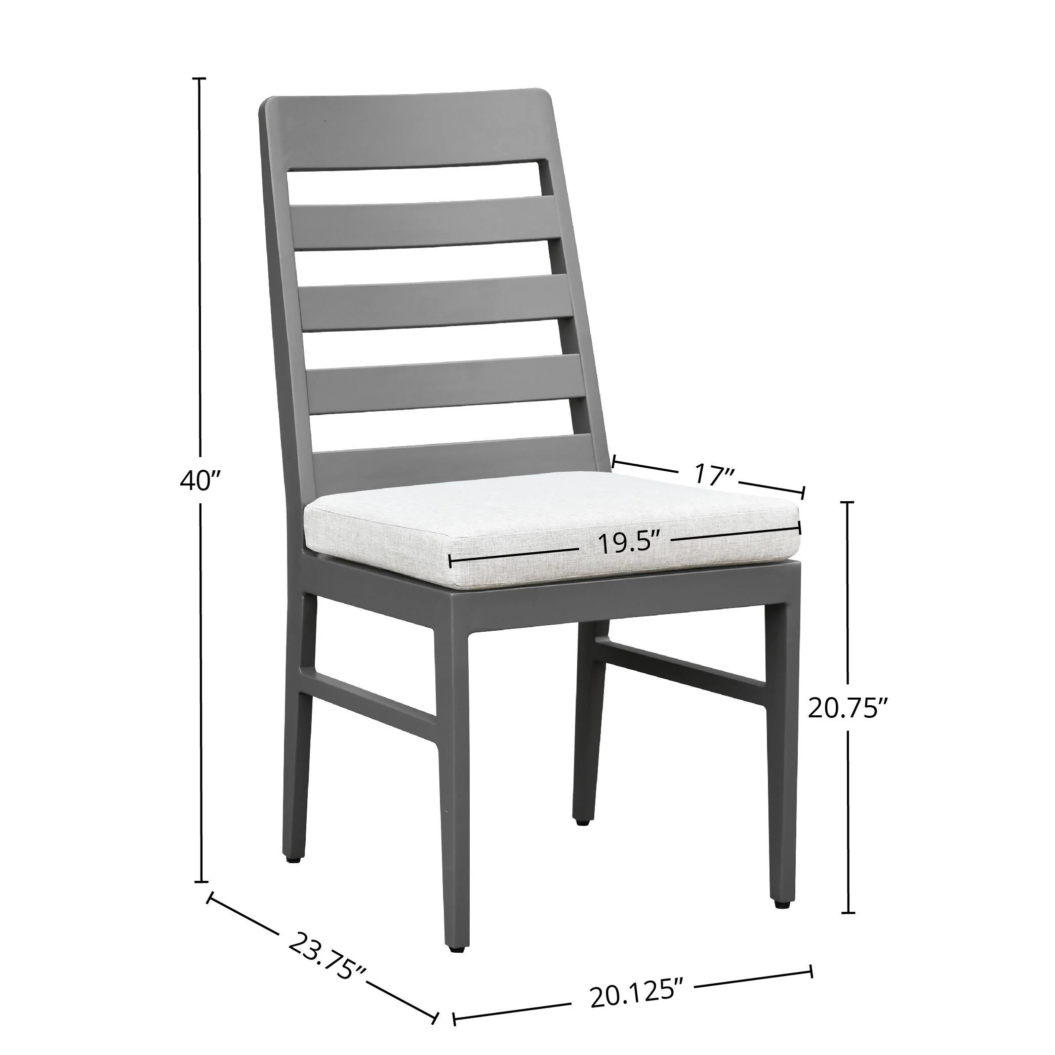 Navarro Outdoor Aluminum Dining Chair, Mocha (Set of 2)