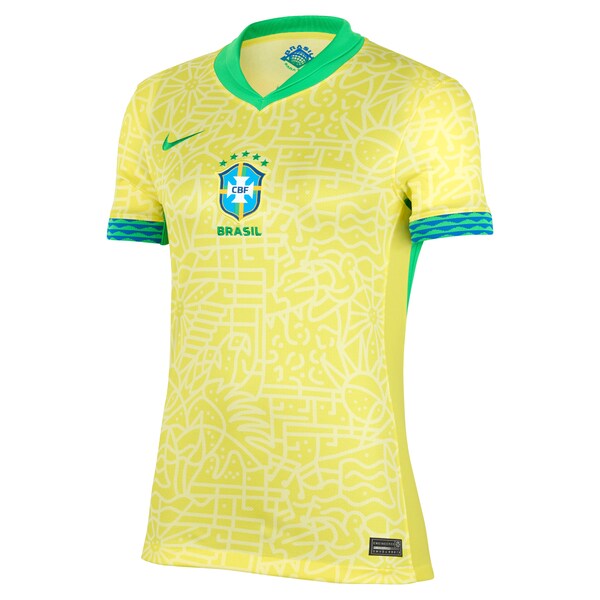 Brazil National Team Nike Women's 2024 Home Stadium Replica Jersey – Yellow