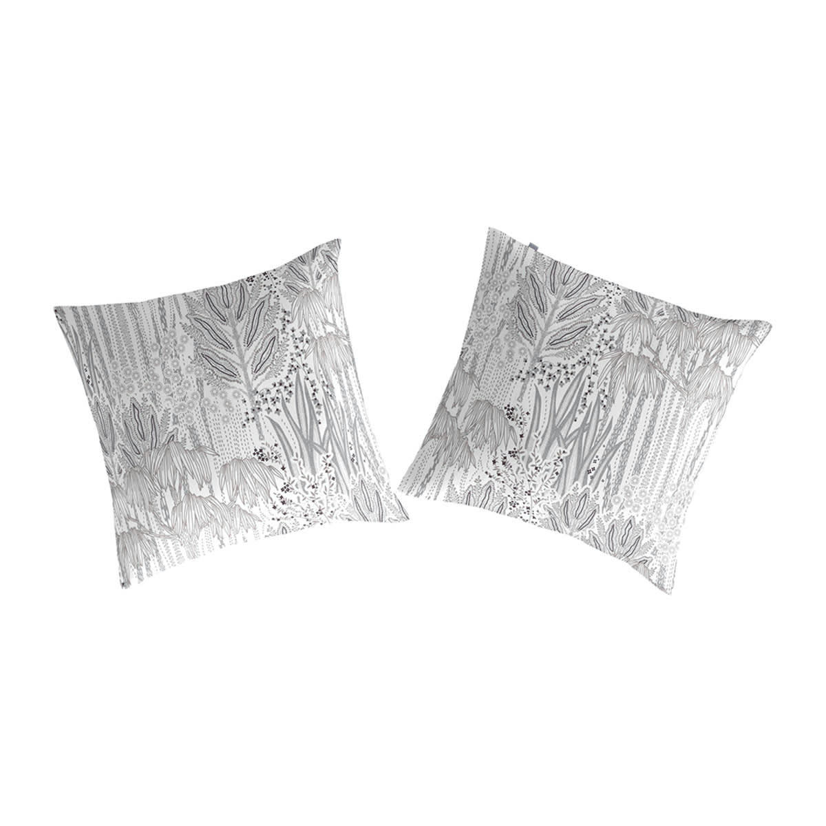 CAREUS TO - 2 taies d'oreiller  65x65 cm - gris