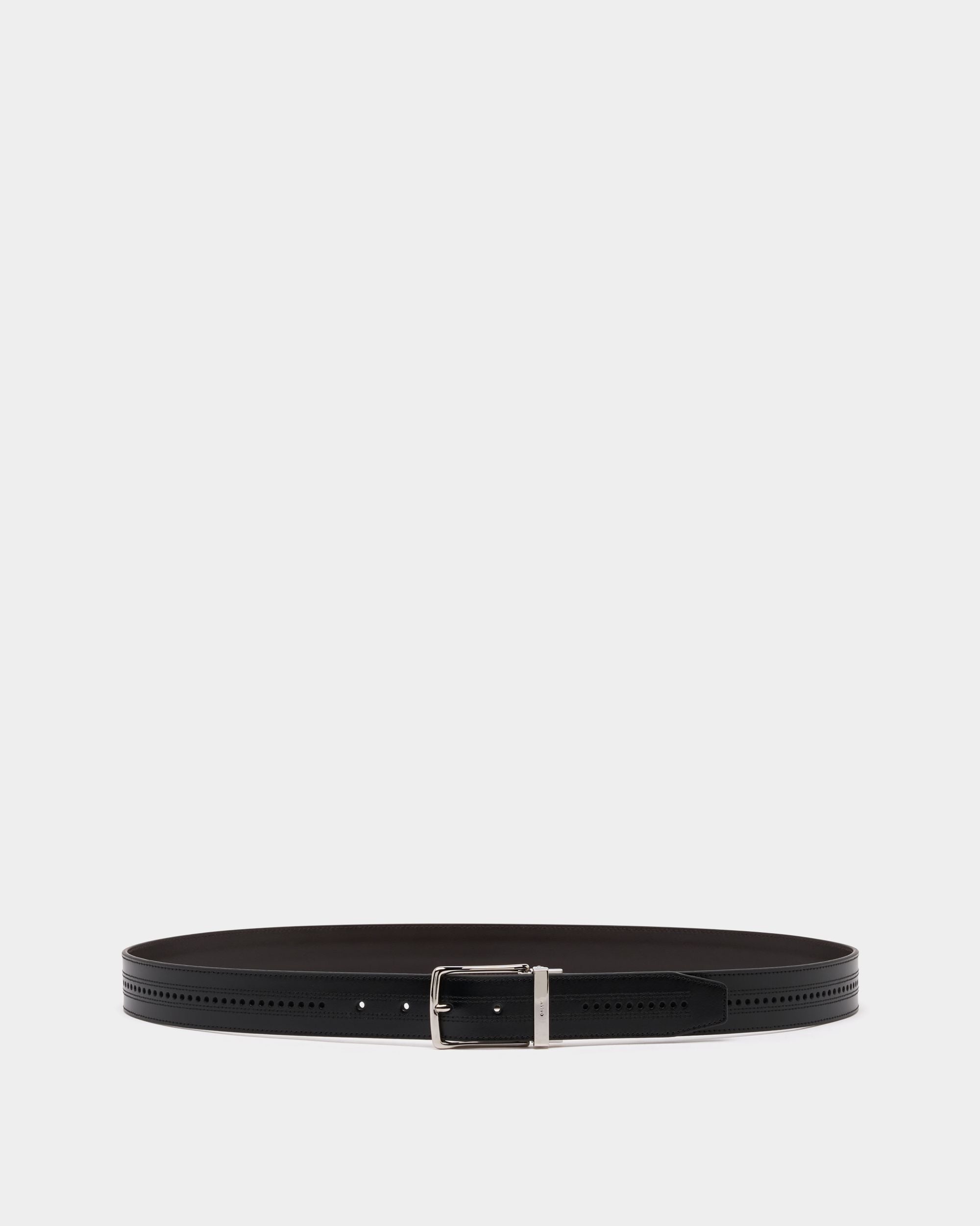 Ketter Verstellbarer 35 Mm Breiter Wendegürtel Aus Leder In Schwarz Und Ebenholzschwarz