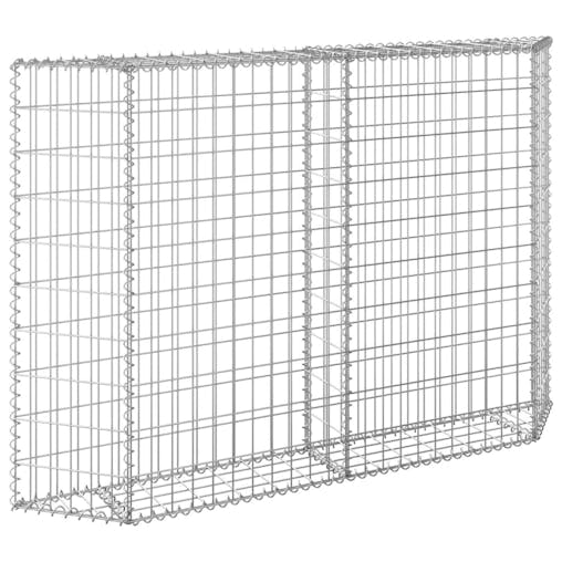 NNEVL Trapezium Gabion Raised Bed Galvanised Steel 150x20x100 cm