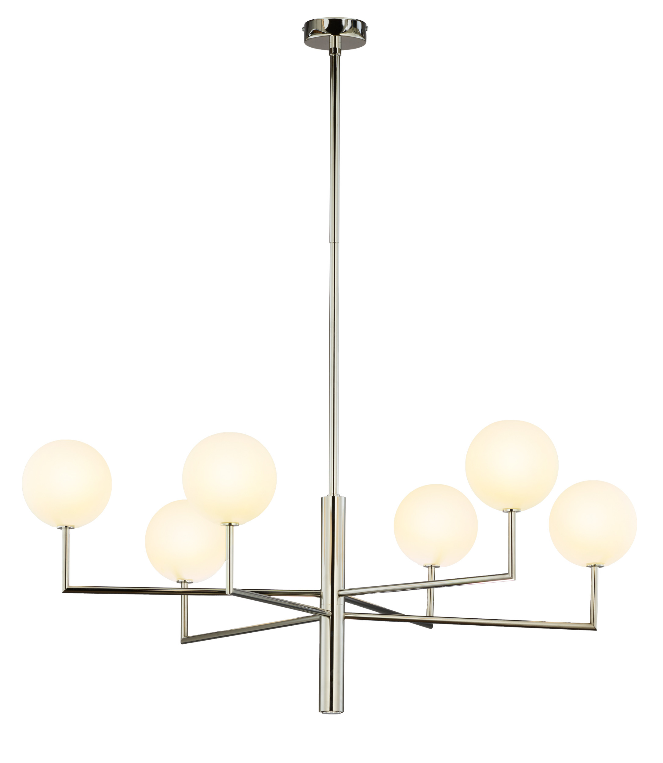 Żyrandol FEME nikiel-biały 6xG9x15W wym:110x104x104cm IP20 Jupiter