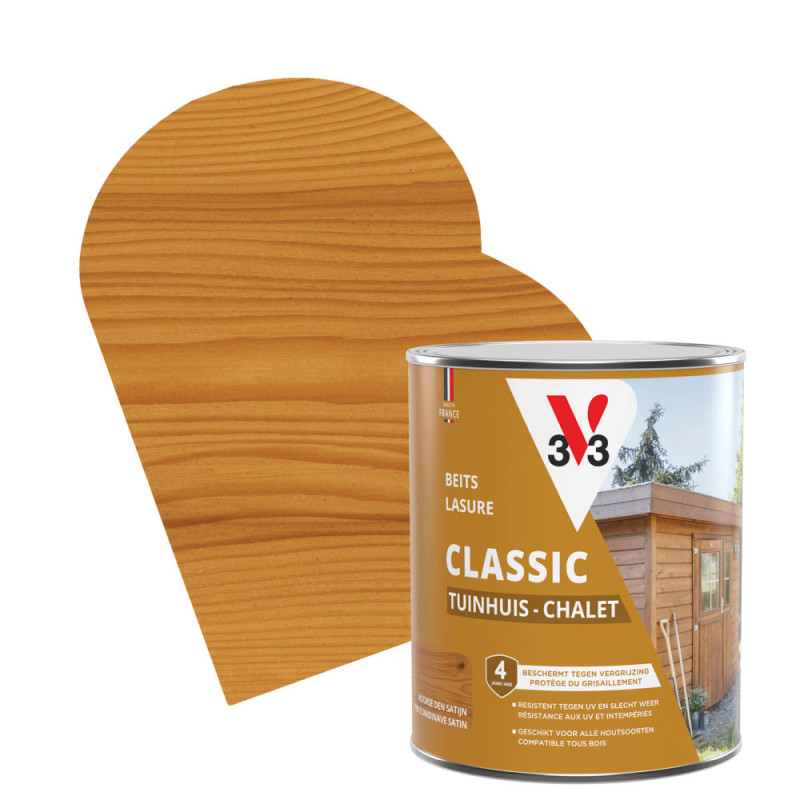 Lasure pour chalet Classic pin scandinave 0,75 L V33