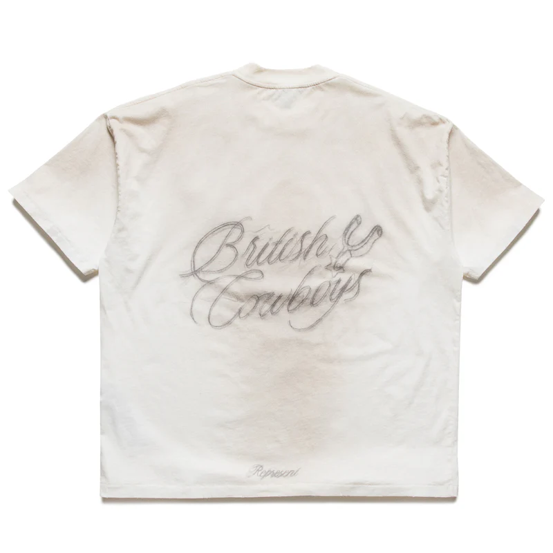 Represent British Cowboys Tee - Washed Ecru