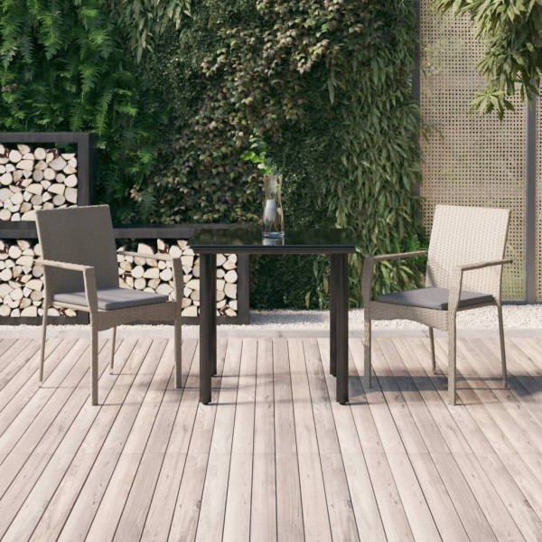 Zestaw Mebli Ogrodowych Stół Krzesła Rattan Poduszki Na Taras Na Patio
