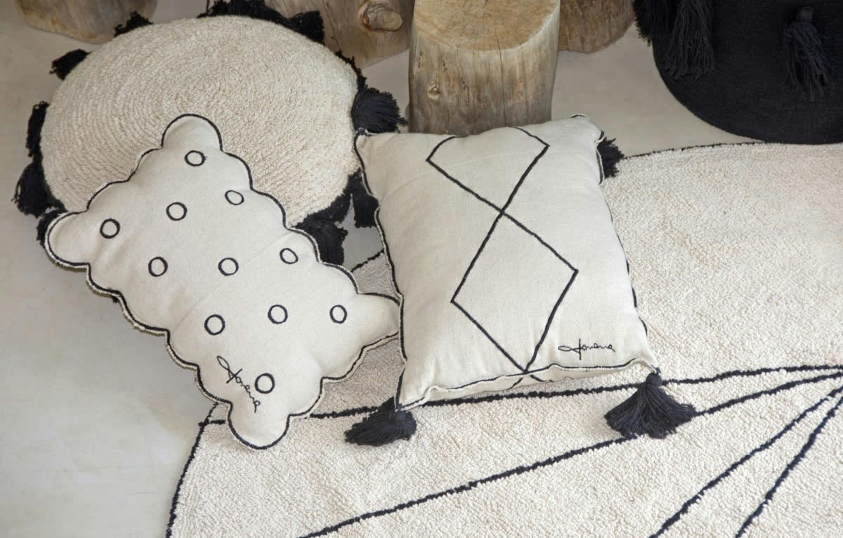 BEREBER CLASSICS - Coussin en coton beige 55x40