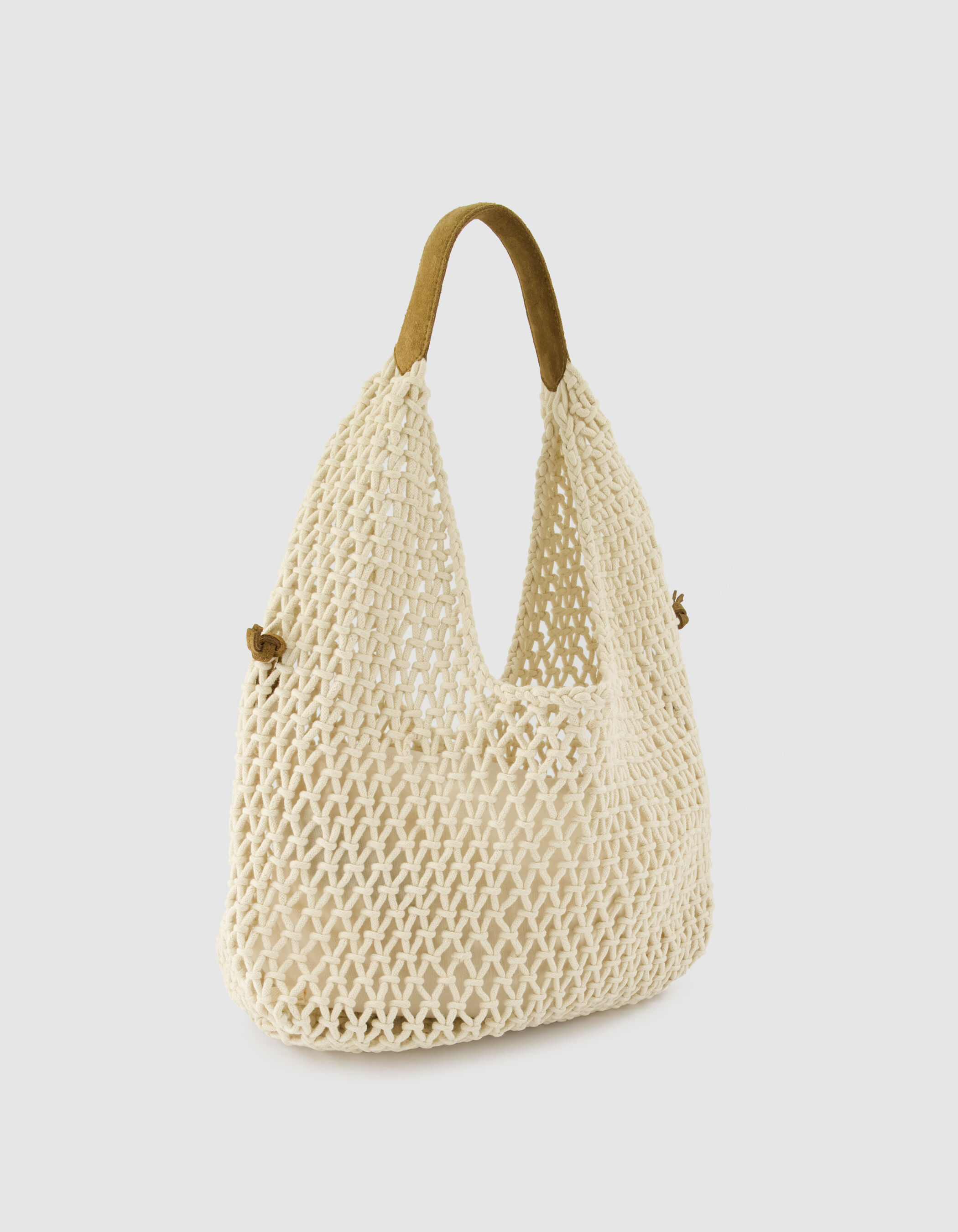 Sac Hobo beige crochet Femme