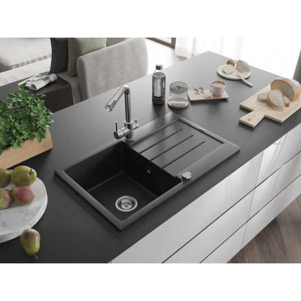 Zlewozmywak Granitowy Bruno Mexen Czarny 79,5x49,5