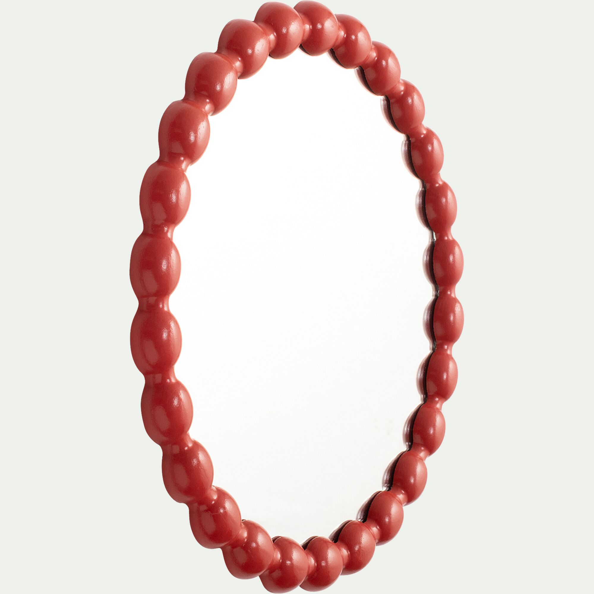 FRAISE - Miroir en bois D37,5cm - rouge
