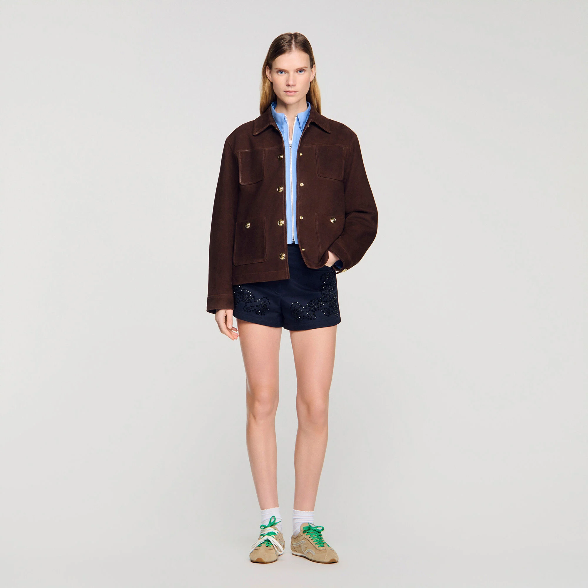 Blouson en suède