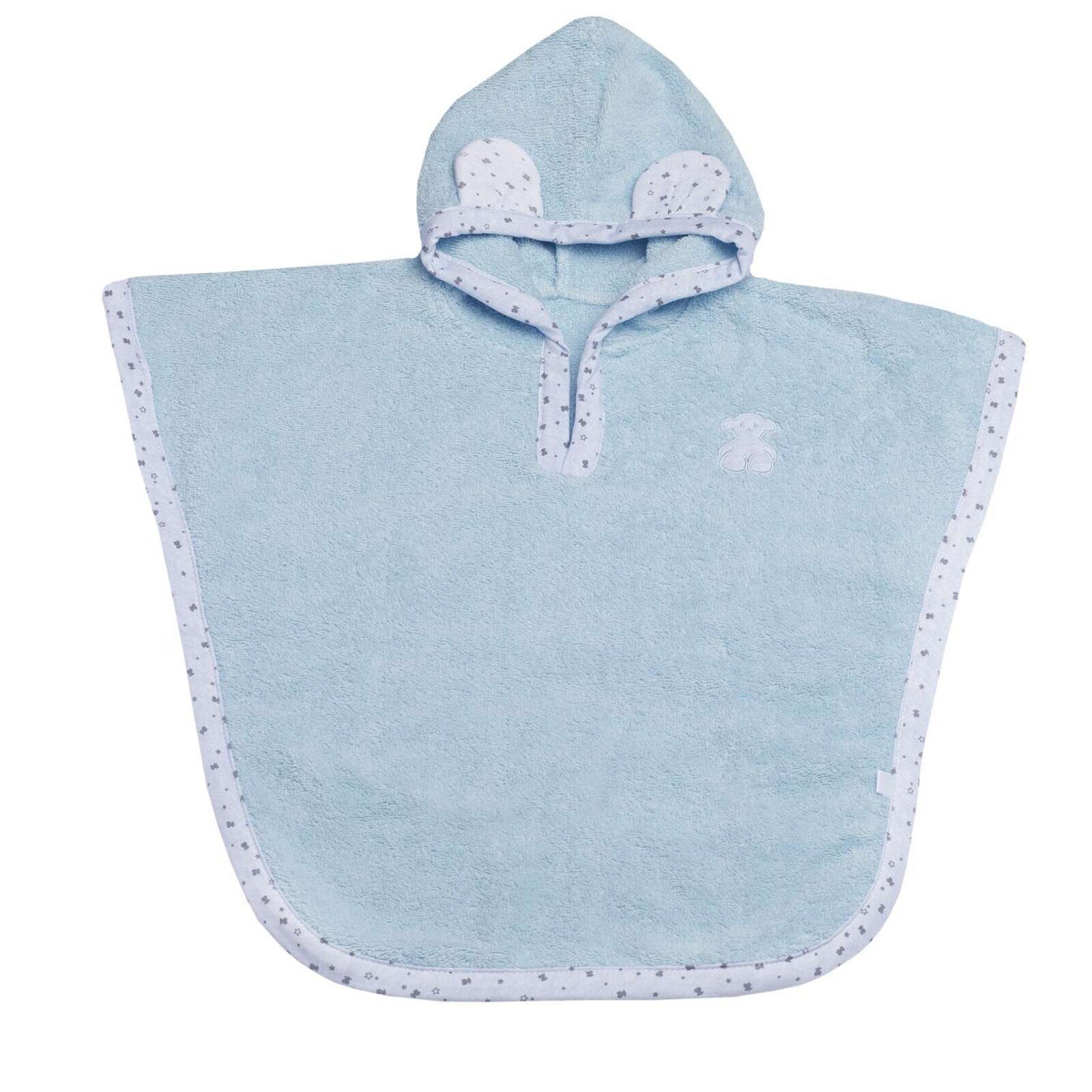 Poncho con capucha Glaç Azul Celeste