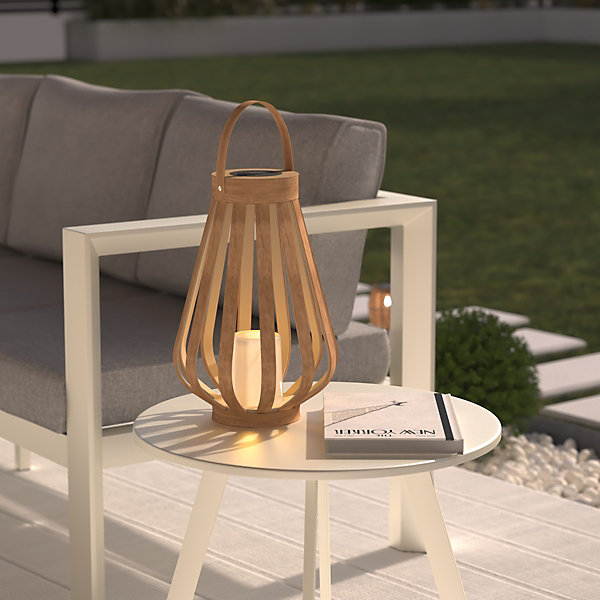 Lanterne solaire Aria beige H34,5cm - Atmosphera