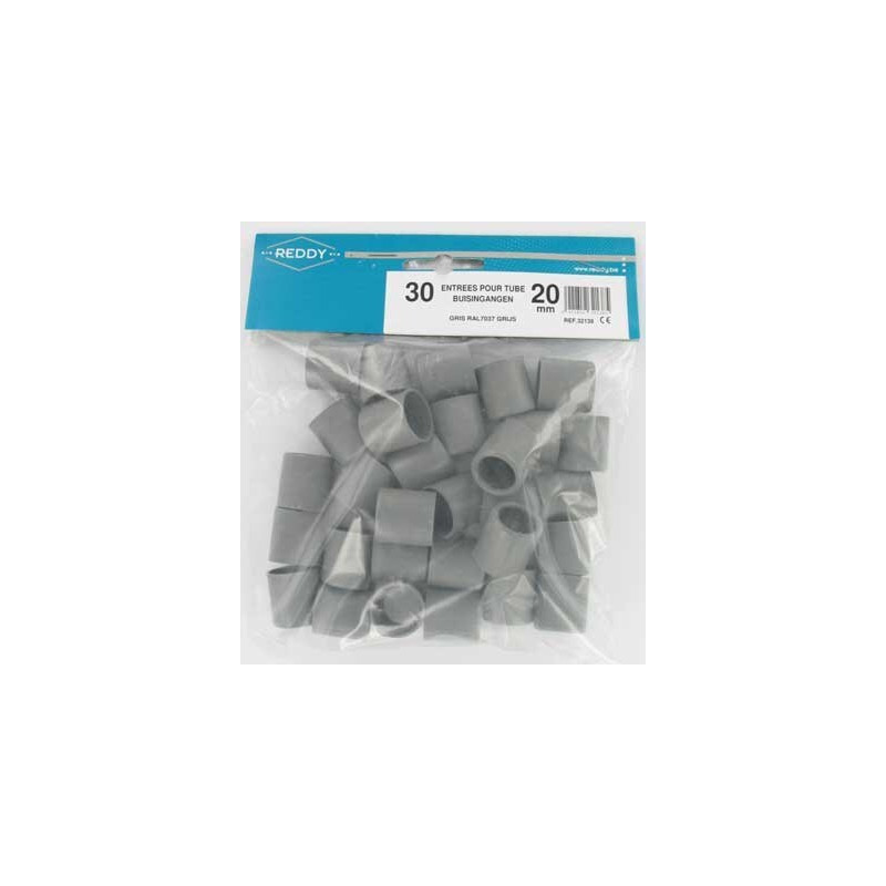 Manchon d'entrée gris foncé Ø 20 mm 30 pièces REDDY