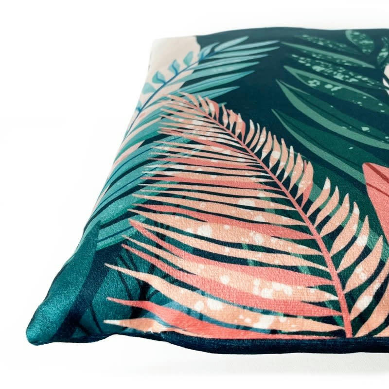 HAWAÏ - Coussin 40x40cm Multicolore Feuillage Jungle